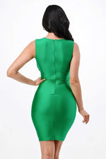 Overlap Tricot Tanya dress with side pleats - Image #18