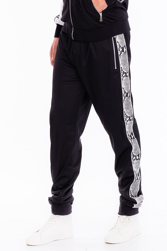 Weiv Mens Snake Side Tape Jogger Pants