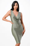 Overlap Tricot Tanya dress with side pleats - Image #3