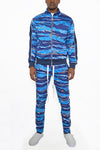 MENS PRINT FULL ZIP TRACK SUIT SET