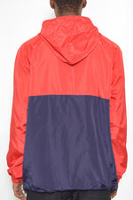 Color Block Anorak Jacket Pullover Windbreaker