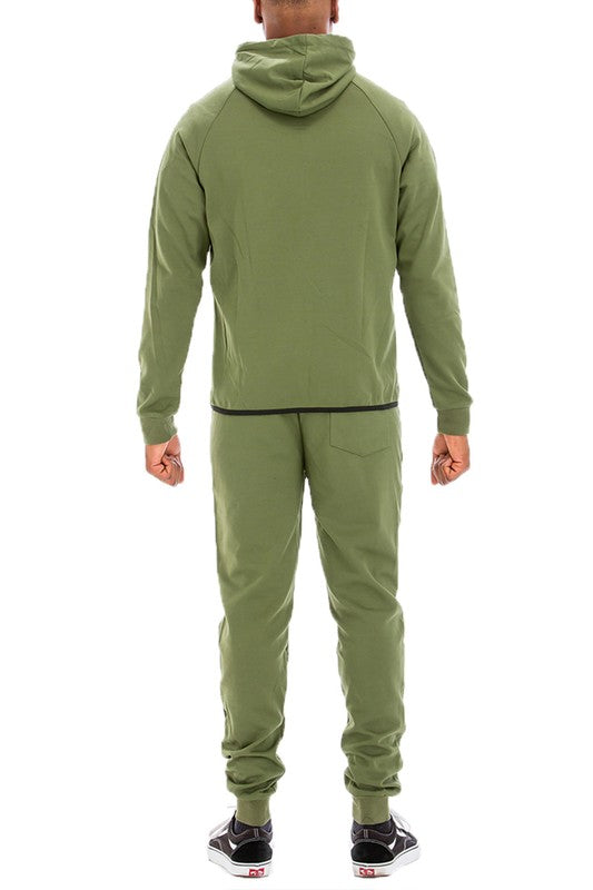 Mens Full Zip Sweat Pant Sweat Set