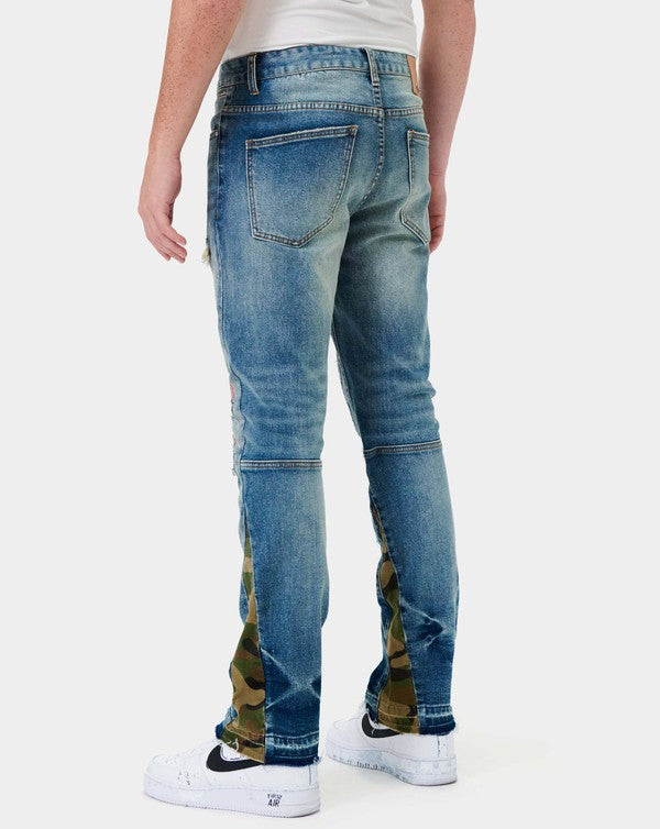 HEAVY RIP & REPAIR SLIM STRAIGHT DENIM - Panther®