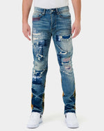 HEAVY RIP & REPAIR SLIM STRAIGHT DENIM - Panther®