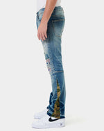 HEAVY RIP & REPAIR SLIM STRAIGHT DENIM - Panther®