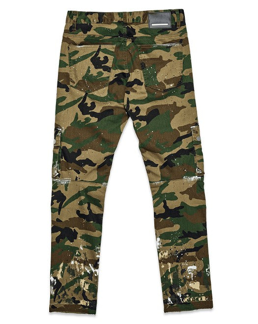 CAMO MULTI CARGO SLIM STRAIGHT PANTS - Panther®