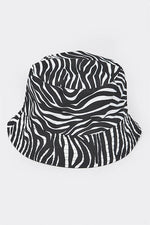 Zebra Print Reversible Bucket Hat