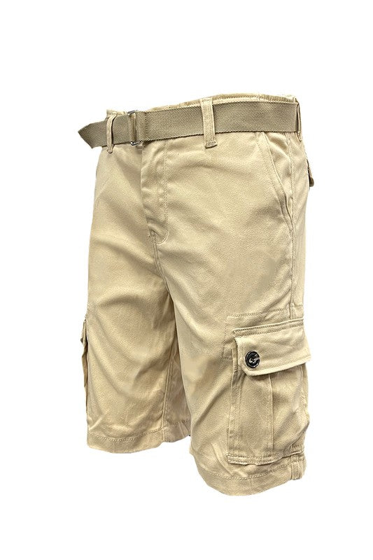 Weiv Mens Belted Cargo Shorts with Belt - Panther®