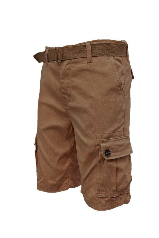 Weiv Mens Belted Cargo Shorts with Belt - Panther®