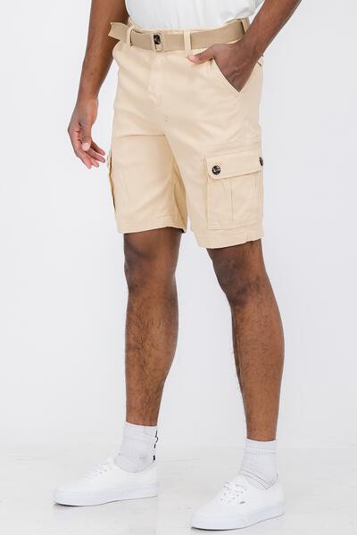 Weiv Mens Belted Cargo Shorts with Belt - Panther®