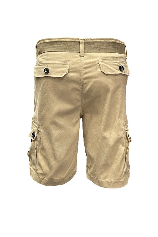 Weiv Mens Belted Cargo Shorts with Belt - Panther®