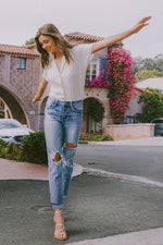 STRETCH BOYFRIEND JEANS W PAINT SPATTER DETAIL AND - Panther®