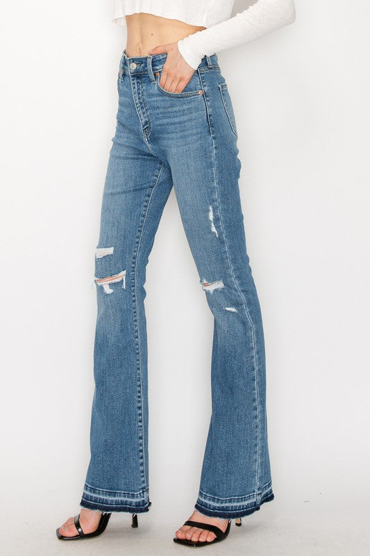 PLUS SIZE - HIGH RISE SKINNY BOOTCUT JEANS - Panther®