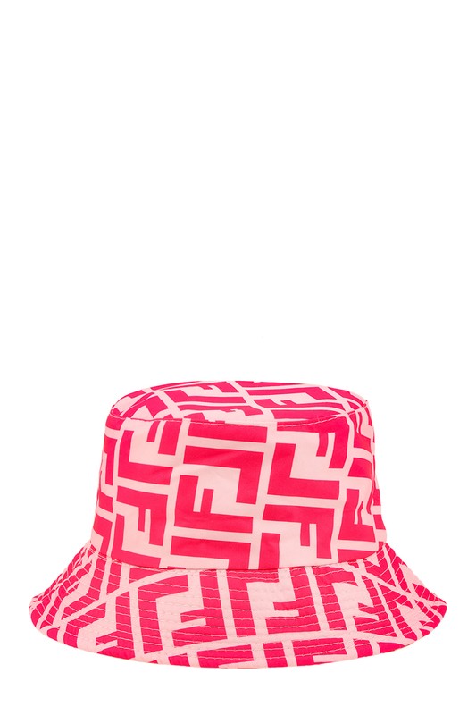 Greek Pattern Print Bucket Hat