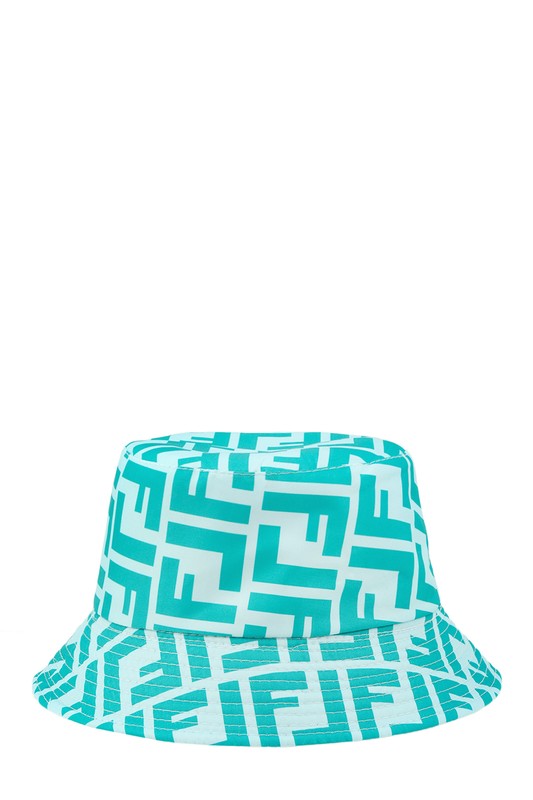 Greek Pattern Print Bucket Hat