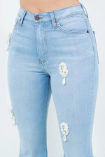 Perla Bell Bottom Jean in Light Wash - Image #3