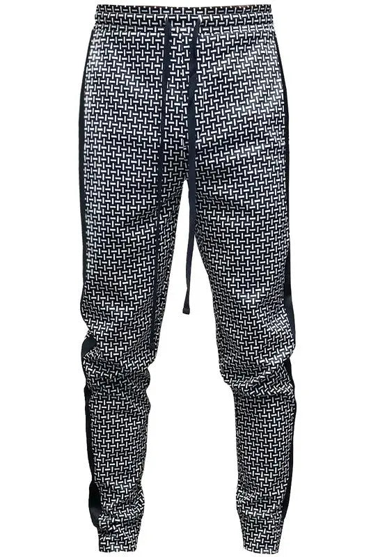 WEIV MEN'S Patterned Sweatpants with Side Stripe - Image #16