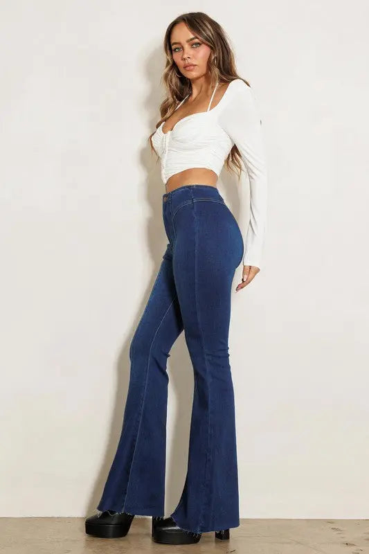 High Waisted Flare Jean - Image #1