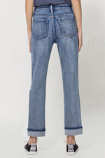 STRETCH BOYFRIEND JEANS W PAINT SPATTER DETAIL AND - Panther®