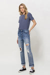 STRETCH BOYFRIEND JEANS W PAINT SPATTER DETAIL AND - Panther®