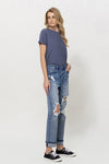 STRETCH BOYFRIEND JEANS W PAINT SPATTER DETAIL AND - Panther®