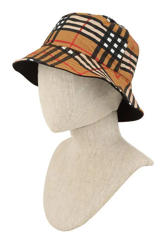 Unisex Vintage Check Bucket Hat. You can wear this hat for any occasion. - Image #3