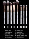 10 Pcs Makeup Brushes. - Panther®