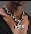 Crown KING Pendant + Cuban Chain - Panther®