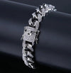 Hip Hop Iced Out Bracelet Cuban Chain Zircon Bracelet For Men - Panther®