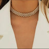 Choker Necklace Inlaid Shiny Rhinestones Temperament Neck Jewelry Minimalist Party Prom Accessories - Panther®