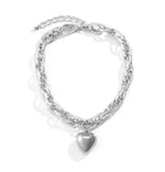 Women's Simple Hip Hop Heart Chain Necklace - Panther®