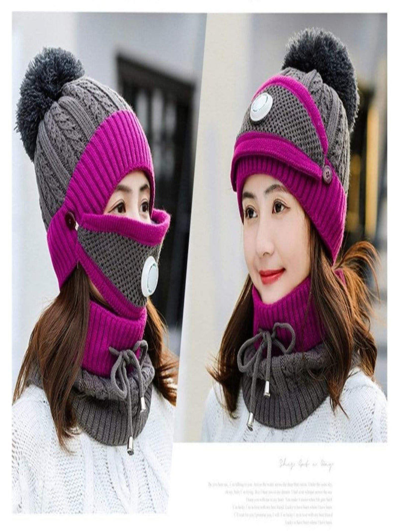 Women 3pcs Winter Hat  Set For The Cold Weather - Panther®