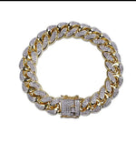 Hip Hop Iced Out Bracelet Cuban Chain Zircon Bracelet For Men - Panther®