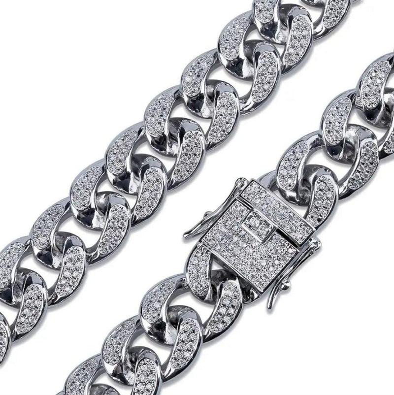 Hip Hop Iced Out Bracelet Cuban Chain Zircon Bracelet For Men - Panther®